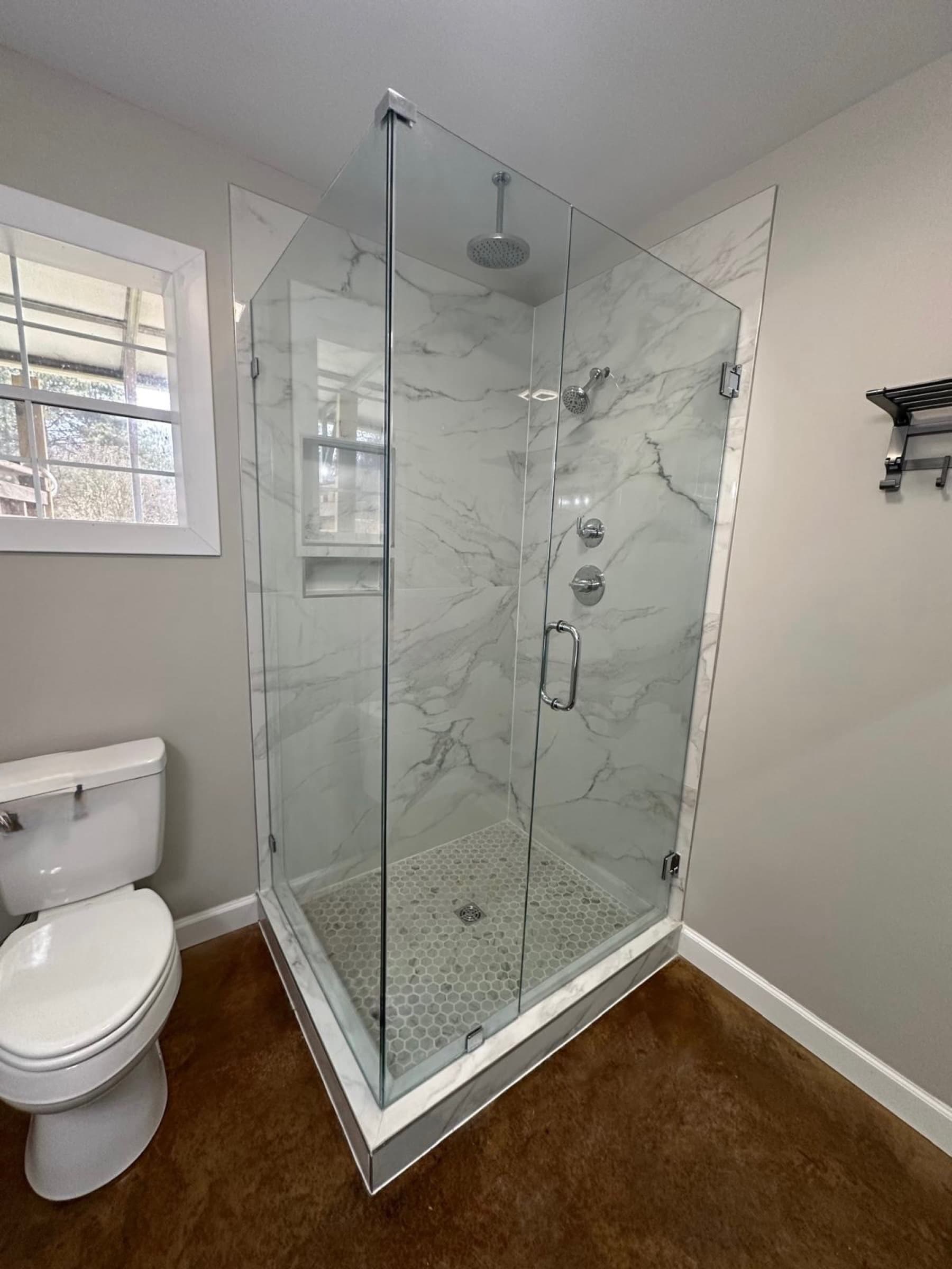 Marble Corner Shower Enclosure